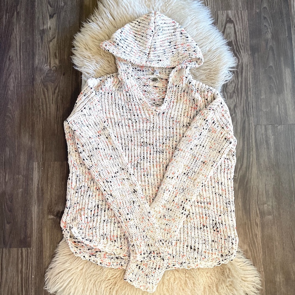 Hooded Multi-Colored Sweater